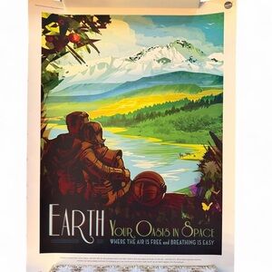 NASA Earth Oasis in Space Art Poster (18x24)